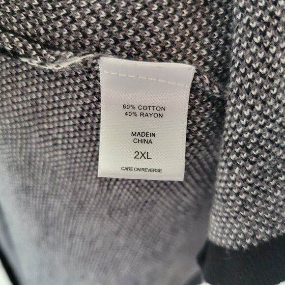 New York Co Womens Sweater 2XL Plus Cardigan Open Pockets Gray SWE1E - Picture 9 of 9
